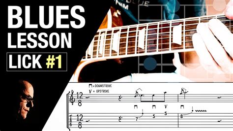 Blues Lick Guitar Lesson Tabs Backing Track Am Pentatonic Youtube