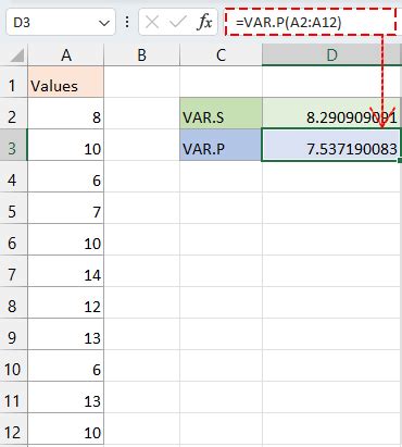 Cálculo de varianza en Excel una guía con ejemplos