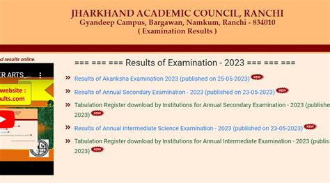 Jac 12th Arts Commerce Result 2023 Declared Websites To Check Jharkhand Board 2 Result At Ac