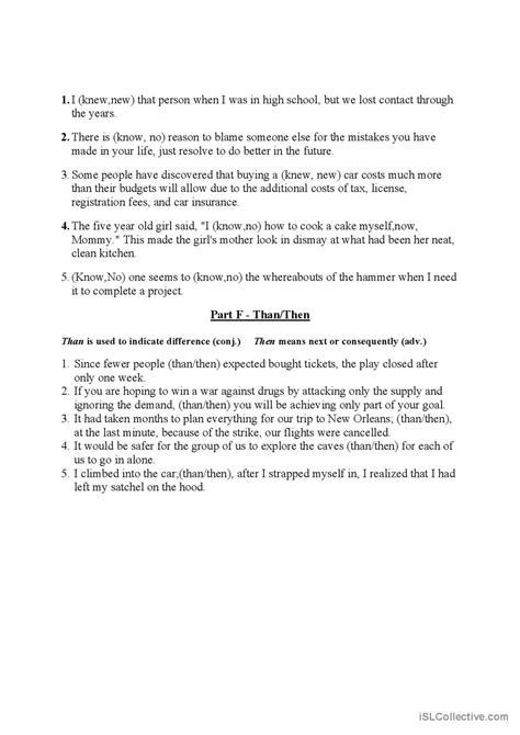 Commonly Confused Words general gram Deutsch DAF Arbeitsblätter pdf doc