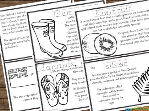 New Zealand Printable Coloring Pages With Facts For Kids