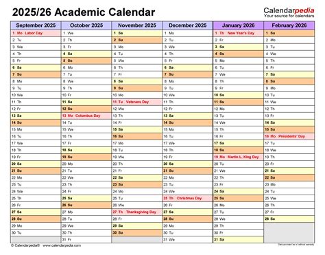 Free Academic Calendar Amy D Garr