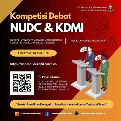 Segera Daftar Seleksi Tingkat Universitas Kompetisi Debat NUDC KDMI