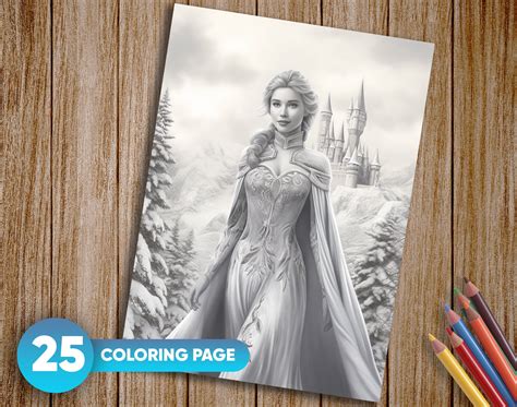 25 Snow Queen Snow Princess Coloring Pages Printable Adult Coloring