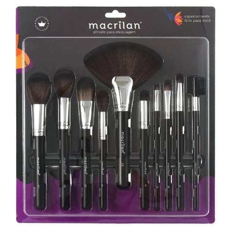 Kit 10 Pincéis para Maquiagem Macrilan