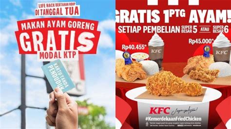 Kfc Promo August Get Free Fried Chicken By Only Showing Ktp