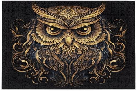 Wellsay Abstract Funny Owl Puzzles For Adults And Kids 500 Pieces