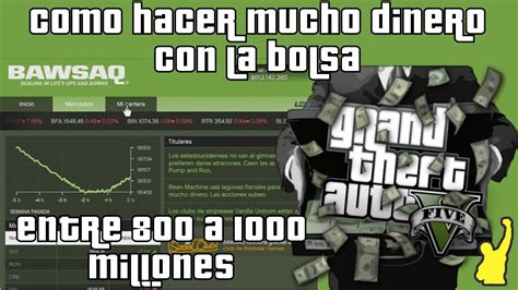 Gta V Como Ganar Mucho Dinero Con La Bolsa Youtube