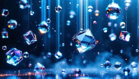 floating crystal dance image crystal geometric floating
