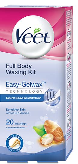 Buy Veet Full Body Waxing Kit Sensitive Skin 20 Wax Strips Online