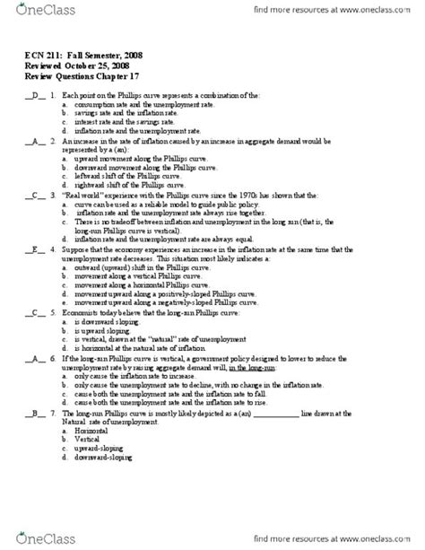 ECN 211 Chapter 17 OneClass