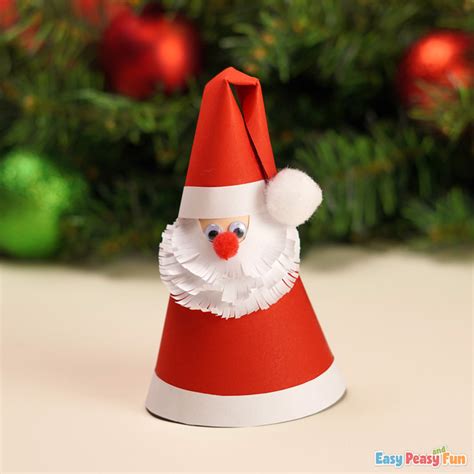 Paper Cone Santa Claus Tutorial - Easy Peasy and Fun