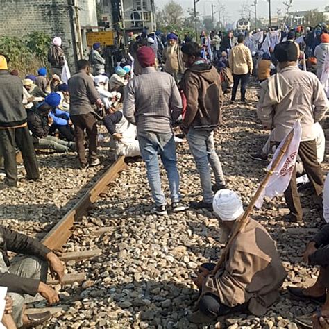 Punjab Farmers Block Railway Tracks Demand Clearance Of Sugarcane