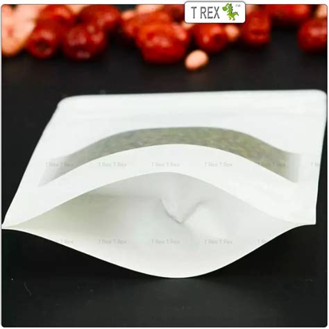 50pcs White Kraft Paper Zipper Bag Kraft Paper Zip Lock Bag 2 Sizes Packaging Ware Paper