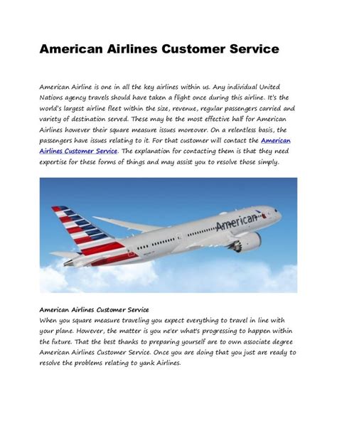 American airlines customer service