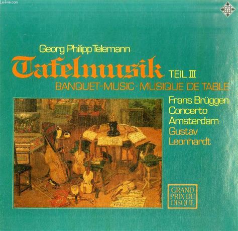 Disque Vinyle T Tafelmusik Teil Iii Banquet Music Musique De