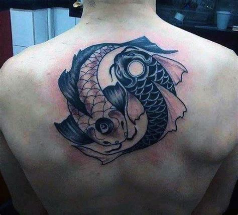 Yin Tang Tattoos For Men Contrasting Chinese Designs