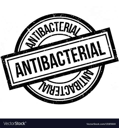 Antibacterial Rubber Stamp Royalty Free Vector Image