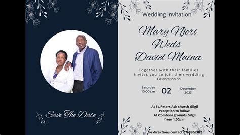 Mary Njeri Weds David Maina Youtube