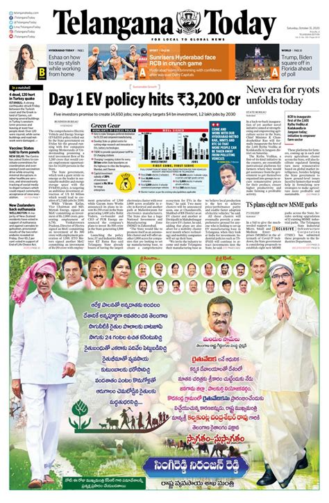 Telangana Today-October 31, 2020 Newspaper - Get your Digital Subscription