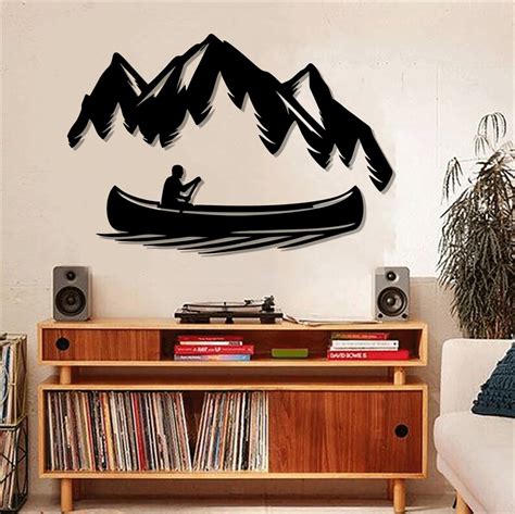 Lake Canoe Svg Laser Cut Files Dxf Glowforge Printable Wall Etsy