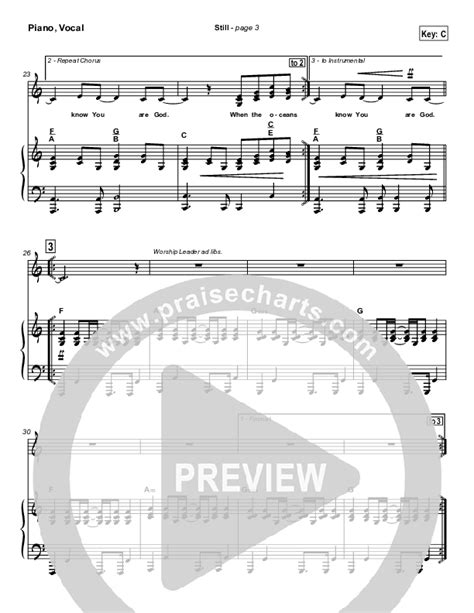 Still Sheet Music Pdf Hillsong Worship Praisecharts