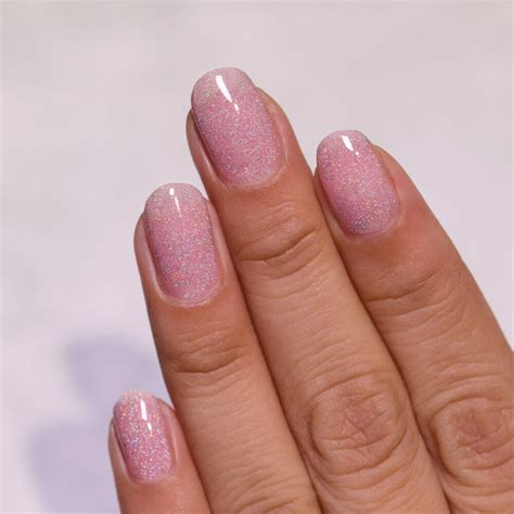 Sweet Pea Seashell Pink Holographic Sheer Jelly Nail Polish By Ilnp