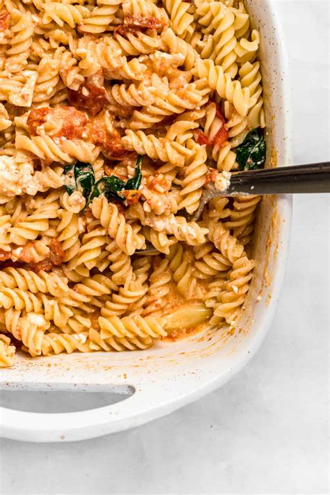 Baked Feta Pasta Every Little Crumb With Cherry Tomatoes Every Little Crumb