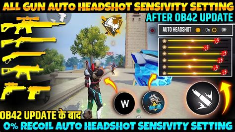 All Gun Headshot Sensitivity Setting After New Ob44 Update Free Fire