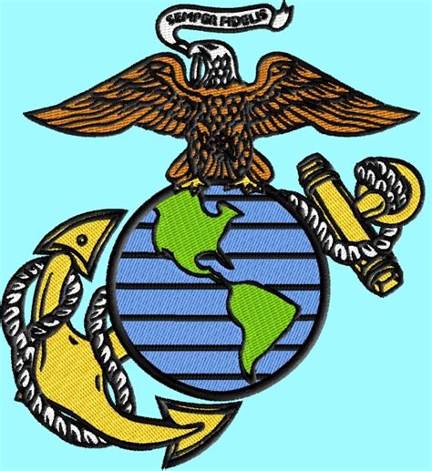 Us Marine Corps Eagle Globe Anchor 3 Size Pack Embroidery Design Semper Fidelis