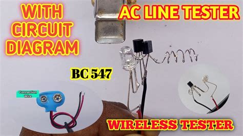 How To Make Ac Line Tester Voltage Detector Wireless Circuit Diagram Tester Bc547