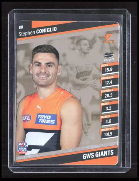 Afl 2024 Team Coach Silver Gws Giants Stephen Coniglio 88 Football Cb 2