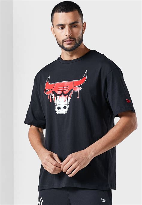 Buy New Era Black Chicago Bulls Drip Logo T Shirt For Men In Mena