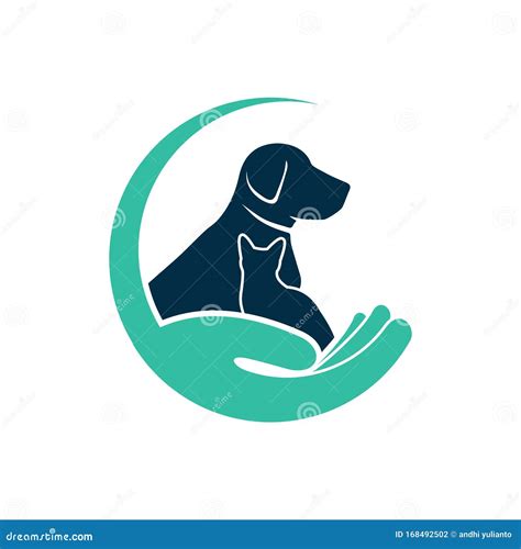 Pet Veterinarian Clinic And Treatment Vector Logo Design Stock