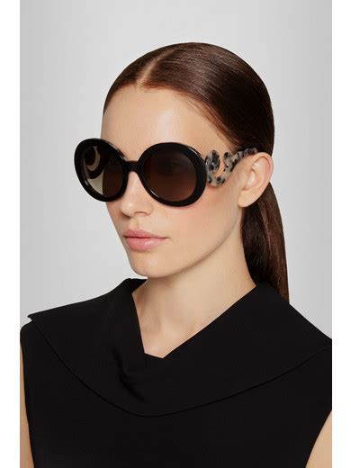 Prada Round Frame Acetate Sunglasses Net A Porter