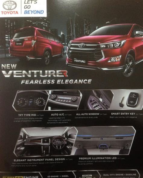 Toyota Innova Venturer Leaked Brochure Paul Tan S Automotive News