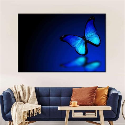 Imperial Blue Butterfly Wall Art Photography Butterfly Wall Art