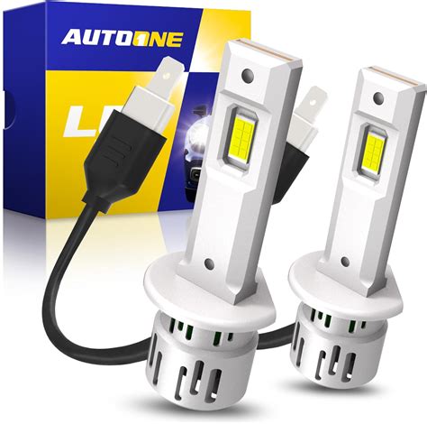 Autoone Upgraded H Led Headlight Bulbs K White Mini Size