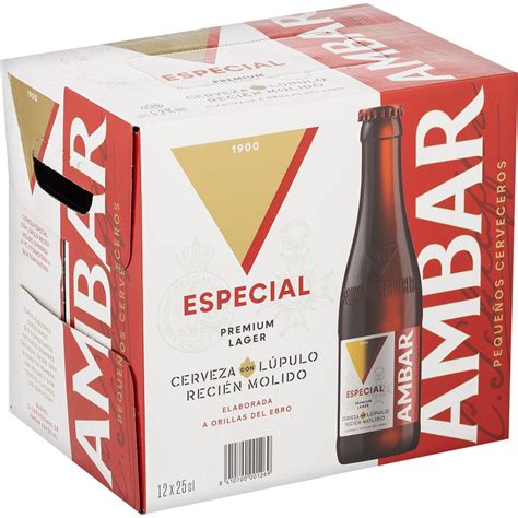 Comprar Cerveza Rubia Especial Tipo Premium Lager Pack 12 Botellas 25