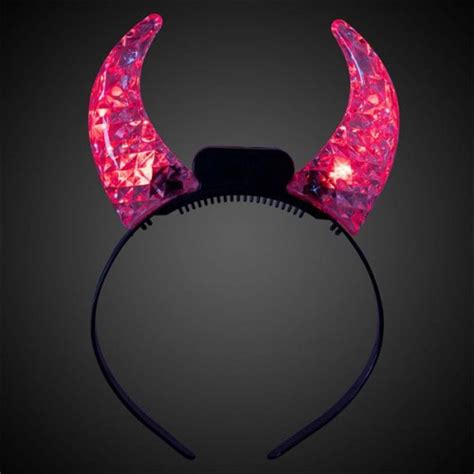 Light Up Crystal Devil Horns EverythingBranded USA