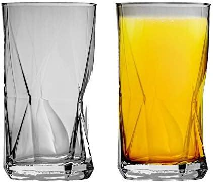 Bormioli Rocco Cassiopea Geometric Highball Cocktail Glasses Set