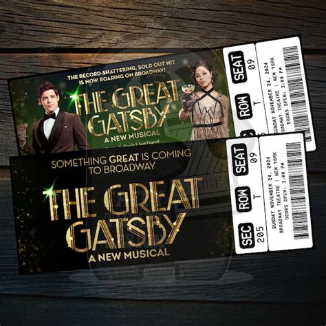 Gatsby Ticket Etsy