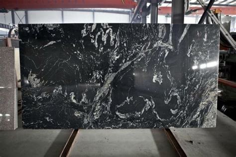 China Black Cosmic Cosmos Black Black Granite With White Veins Slabs