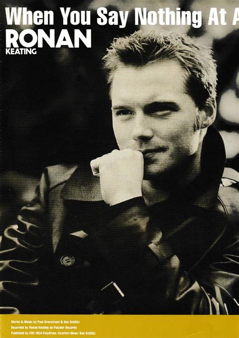 Ronan Keating When You Say Nothing At All Sheet Music Hobbies Toys