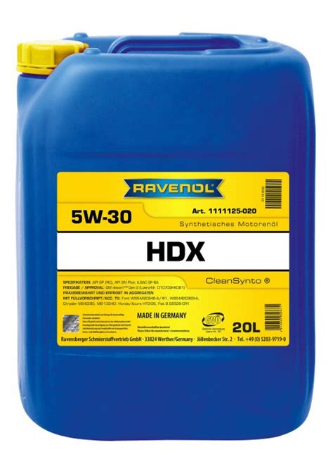 RAVENOL HDX SAE 5W 30 RAVENOL