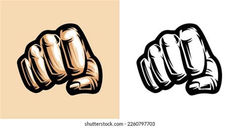 Hand Punch Logo Vector Illustration Stock Vector (Royalty Free ...