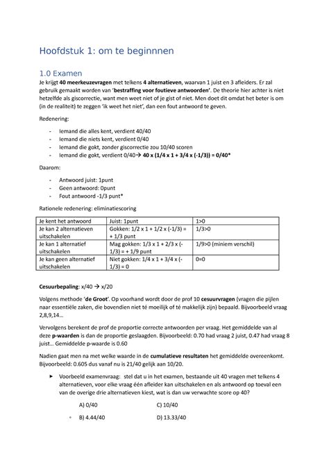 Pyschologie Samenvatting Inleiding In De Psychologie En