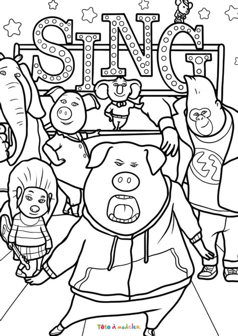 Coloriage Des Personnages De Tous En Sc Ne Imprimer Gratuitement Avec