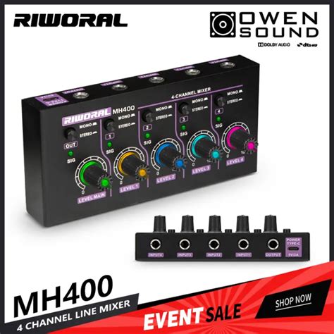 Riworal Mh Channel Mini Mixer Audio Sound System Audio Interface