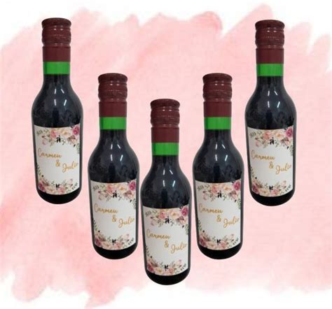 Mini Botella De Vino Personalizada Regalos Personalizados